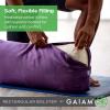 Gaiam Round Yoga Bolster Pillow, Soft Meditation Cushion for Yoga, Massage and Back Support, Breathable Cotton Fill, Zippered Microfiber Cover, Easy-Carry Handle, Machine Washable(Sage)