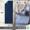 Gaiam Solid Color Yoga Mat, Non Slip Exercise & Fitness Mat for All Types of Yoga, Pilates & Floor Exercises(Navy/Blue)
