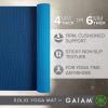 Gaiam Solid Color Yoga Mat, Non Slip Exercise & Fitness Mat for All Types of Yoga, Pilates & Floor Exercises(Navy/Blue)