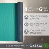 Gaiam Solid Color Yoga Mat, Non Slip Exercise & Fitness Mat for All Types of Yoga, Pilates & Floor Exercises(Vibrant Viridian)