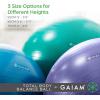 Gaiam Total Body Exercise Balance Stability Yoga Ball, Anti-Burst with Air Pump for Home, Office Chair, and Fitness – Various Sizes(Purple)