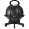 Gaiam Ultimate Balance Ball Chair (Standard or Swivel Base Option) – Premium Exercise Stability Yoga Ball Ergonomic Chair for Home and Office Desk – 52cm Anti-Burst Ball, Air Pump, Exercise Guide(Standard Base (Black))