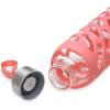 Gaiam Water Bottle Sure-Grip Glass Bottle with Protective Silicone Sleeve, 20 oz(Guava)