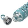 Gaiam Water Bottle Sure-Grip Glass Bottle with Protective Silicone Sleeve, 20 oz(Viridian)