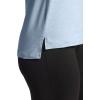 Gaiam Women’s Align Marled T-Shirt, Relaxed Fit, Stretch Midweight Heathered Material, High-Low Hem(Blue Fog Heather)