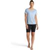 Gaiam Women’s Align Marled T-Shirt, Relaxed Fit, Stretch Midweight Heathered Material, High-Low Hem(Blue Fog Heather)