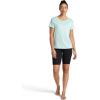 Gaiam Women’s Align Marled T-Shirt, Relaxed Fit, Stretch Midweight Heathered Material, High-Low Hem(Blue Haze Heather)
