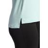 Gaiam Women’s Align Marled T-Shirt, Relaxed Fit, Stretch Midweight Heathered Material, High-Low Hem(Blue Haze Heather)