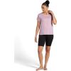 Gaiam Women’s Align Marled T-Shirt, Relaxed Fit, Stretch Midweight Heathered Material, High-Low Hem(Sea Fog Heather)