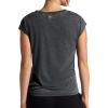 Gaiam Womens Burnout Tie Crewneck T-Shirt with Adjustable Hem, Relaxed Fit, Lightweight Breathable Material(Black (Tap Shoe))