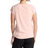 Gaiam Womens Burnout Tie Crewneck T-Shirt with Adjustable Hem, Relaxed Fit, Lightweight Breathable Material(Peach Melba)