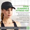 Gaiam Women’s Classic Fitness Running Hat – Ponytail Hats with Quick-Dry Sweatband for Hiking & Summer Beach Vacation(Black2)