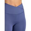 Gaiam Womens Crossover Waistband Flared Bottom Yoga Pant, Slim Fit, 31” Inseam, Moisture-Wicking(Blue Indigo)
