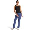 Gaiam Womens Crossover Waistband Flared Bottom Yoga Pant, Slim Fit, 31” Inseam, Moisture-Wicking(Blue Indigo)