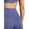 Gaiam Womens Crossover Waistband Flared Bottom Yoga Pant, Slim Fit, 31” Inseam, Moisture-Wicking(Blue Indigo)