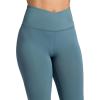 Gaiam Womens Crossover Waistband Flared Bottom Yoga Pant, Slim Fit, 31” Inseam, Moisture-Wicking(Goblin Blue)