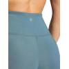 Gaiam Womens Crossover Waistband Flared Bottom Yoga Pant, Slim Fit, 31” Inseam, Moisture-Wicking(Goblin Blue)