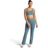 Gaiam Womens Crossover Waistband Flared Bottom Yoga Pant, Slim Fit, 31” Inseam, Moisture-Wicking(Goblin Blue)