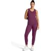 Gaiam Womens Hudson Scoop Neck Tank Top, Relaxed Fit, Stretch Midweight Material, High-Low Hem(Mauve Wine)