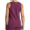 Gaiam Womens Hudson Scoop Neck Tank Top, Relaxed Fit, Stretch Midweight Material, High-Low Hem(Mauve Wine)