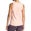 Gaiam Womens Hudson Scoop Neck Tank Top, Relaxed Fit, Stretch Midweight Material, High-Low Hem(Peach Melba)