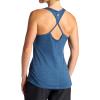 Gaiam Women’s Jenna Marled Scoopneck Tank Top, Relaxed Fit, Stretch Lightweight Material(Moonlit Ocean Heather)