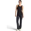 Gaiam Womens Marled High-Rise Flare Pant, Slim Fit, 31.5” Inseam, Stretch Midweight Heathered Material(Black Heather (Tap Shoe))