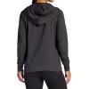 Gaiam Women’s Marled Hooded Jacket, Slim Fit, Stretch Midweight Heathered Material(Black Heather (Tap Shoe))