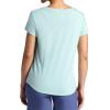 Gaiam Womens Mindful Flower Diamond Crewneck T-Shirt, Relaxed Fit, Stretch Lightweight Material, Curved Hem(Blue Haze)