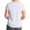 Gaiam Womens Mindful Flower Diamond Crewneck T-Shirt, Relaxed Fit, Stretch Lightweight Material, Curved Hem(Bright White)
