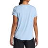 Gaiam Womens Mindful Flower Moon Crewneck T-Shirt, Relaxed Fit, Stretch Lightweight Material, Curved Hem(Blue Fog)