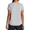 Gaiam Womens Mindful Flower Moon Crewneck T-Shirt, Relaxed Fit, Stretch Lightweight Material, Curved Hem(Light Grey Heather)