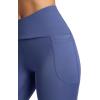 Gaiam Womens Om High-Rise Activate 7/8 Legging, Slim Fit, 25” Inseam, Moisture-Wicking(Blue Indigo)