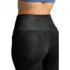Gaiam Womens Rib Mix High-Rise 7/8 Legging, Slim Fit, 25” Inseam, Stretch Midweight Performance Material(Black (Tap Shoe))