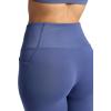 Gaiam Womens Rib Mix High-Rise 7/8 Legging, Slim Fit, 25” Inseam, Stretch Midweight Performance Material(Blue Indigo)