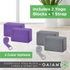 Gaiam Yoga Block – Supportive Latex-Free Eva Foam – Soft Non-Slip Surface with Beveled Edges for Yoga, Pilates, Meditation – Yoga Accessories for Stability, Balance, Deepen Stretches(Grey)