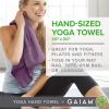 Gaiam Yoga Hand Towel (30″ W x 20″ L), Quick Dry & Lightweight Sports Towel, Soft Microfiber Fabric, Designed for Hot Yoga, Pilates, Sports, Workout & More(Granite Storm/Citron)