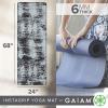 Gaiam Yoga Mat – 6mm Insta-Grip Extra Thick & Dense Textured Non Slip Exercise Mat for All Types of Yoga & Floor Workouts, 68″ L x 24″ W x 6mm Thick(Obsidian)