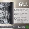 Gaiam Yoga Mat – 6mm Insta-Grip Extra Thick & Dense Textured Non Slip Exercise Mat for All Types of Yoga & Floor Workouts, 68″ L x 24″ W x 6mm Thick(Obsidian)