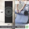 Gaiam Yoga Mat – Premium 5mm Print Thick Non Slip Exercise & Fitness Mat for All Types of Yoga, Pilates & Floor Workouts (68″ x 24″ x 5mm)(Black Marrakesh)