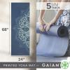 Gaiam Yoga Mat – Premium 5mm Print Thick Non Slip Exercise & Fitness Mat for All Types of Yoga, Pilates & Floor Workouts (68″ x 24″ x 5mm)(Cool Mint Point)