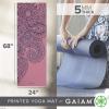 Gaiam Yoga Mat – Premium 5mm Print Thick Non Slip Exercise & Fitness Mat for All Types of Yoga, Pilates & Floor Workouts (68″ x 24″ x 5mm)(Paisley Tropical)