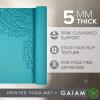 Gaiam Yoga Mat – Premium 5mm Print Thick Non Slip Exercise & Fitness Mat for All Types of Yoga, Pilates & Floor Workouts (68″ x 24″ x 5mm)(Paisley Frost)