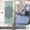 Gaiam Yoga Mat – Premium 5mm Print Thick Non Slip Exercise & Fitness Mat for All Types of Yoga, Pilates & Floor Workouts (68″ x 24″ x 5mm)(Cool Mint Sundial)
