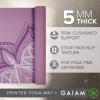 Gaiam Yoga Mat – Premium 5mm Print Thick Non Slip Exercise & Fitness Mat for All Types of Yoga, Pilates & Floor Workouts (68″ x 24″ x 5mm)(Violet Blush Point)