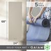 Gaiam Yoga Mat – Premium 5mm Solid Thick Non Slip Exercise & Fitness Mat for All Types of Yoga, Pilates & Floor Workouts (68″ x 24″ x 5mm)(Sandstone)