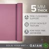 Gaiam Yoga Mat – Premium 5mm Solid Thick Non Slip Exercise & Fitness Mat for All Types of Yoga, Pilates & Floor Workouts (68″ x 24″ x 5mm)(Rosy Pink)