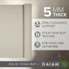 Gaiam Yoga Mat – Premium 5mm Solid Thick Non Slip Exercise & Fitness Mat for All Types of Yoga, Pilates & Floor Workouts (68″ x 24″ x 5mm)(Sandstone)