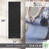 Gaiam Yoga Mat – Premium 5mm Solid Thick Non Slip Exercise & Fitness Mat for All Types of Yoga, Pilates & Floor Workouts (68″ x 24″ x 5mm)(Black)