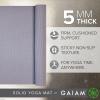 Gaiam Yoga Mat – Premium 5mm Solid Thick Non Slip Exercise & Fitness Mat for All Types of Yoga, Pilates & Floor Workouts (68″ x 24″ x 5mm)(Deep Thistle)